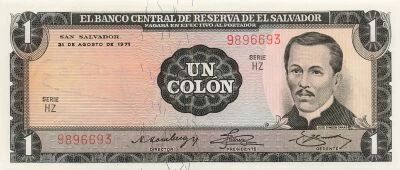 El Salvador 1 Colon - 1972 - P.115