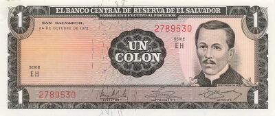 El Salvador 1 Colon - 1972 - P.115
