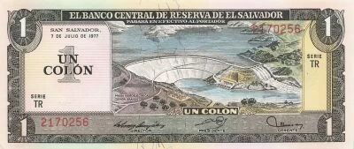 El Salvador 1 Colon - 1977 - P.125