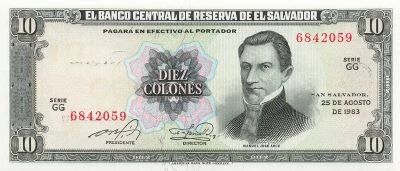 El Salvador 10 Colones - 1983 - P.135