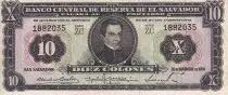 El Salvador 10 Colones - Manuel J. Arce - C. Colomb - 1959 - Serial ZC - P.99
