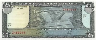 El Salvador 25 Colones - 1983 - P.136