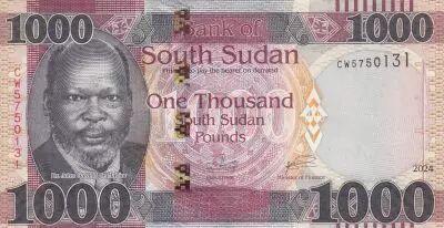 El sur Sud�n 1000 Pounds - Dr John Garang de Mabior - Ostrich - 2024 - Serial CW