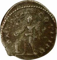 Elagabalus - Denarius, Emperor Sacrificing - 221 Rome