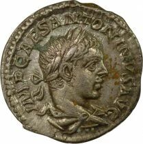Elagabalus - Denarius, Seated Fides - 219 Rome