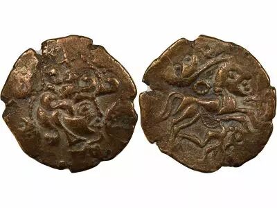 Electrum Stater, with huddled character - Ist Century BC