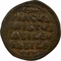 Empire Byzantin Follis, Anonyme, Classe A2 - 976 / 1035 Constantinople, Var. 11