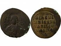 Empire Byzantin Follis, Anonyme, Classe A2 - 976 / 1035 Constantinople, Var. 3