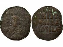 Empire Byzantin Follis, Anonyme, Classe A2 - 976 / 1035 Constantinople, Var. 47