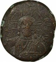 Empire Byzantin Follis, Anonyme, Classe A2 - 976 / 1035 Constantinople, Var. 47