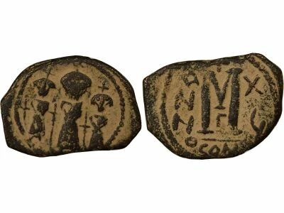 Empire Byzantin H�raclius, H. Constantin, Martine - Follis, Classe IV - An 16 (625 / 626) Constantinople