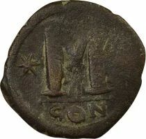 Empire Byzantin Justin I - Follis - 518 / 527 Constantinople