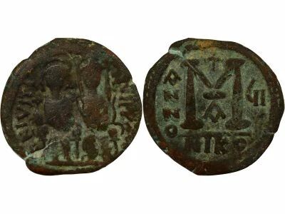 Empire Byzantin Justin II & Sophie - Follis - An 7 (571 / 572) Nicom�die
