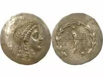 Eolide, Myrina - Tetradrachme Stephanophore Argent, 150-140 Av Jc