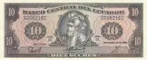 Equateur 10 Sucres - Sebastian de Benalcazar - 22-11-1988 - Serial LS