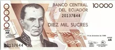 Equateur 10000 Sucres V. Rocafuerte - Monument Ind�pendance - 1998 - P.127 c