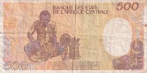 Equatorial Guinea 500 Francs - Carving and jug - 1985 - Sérial L.01 - P.20
