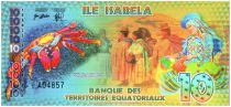 Equatorial Territories 10 Francs, Isabela Island - Woman - Lightfoot crabe Indians peopleIsabela Island - Woman - Lightfoot crab