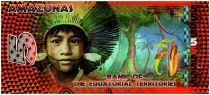 Equatorial Territories 5 Francs, Amazonas - Indian - Frog and dancers 2014
