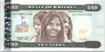 Eritrea 10 Nakfa Tres chicas - Puente- 1997