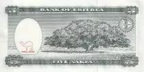 Eritrea 5 Nakfa - Three - Jacaranda - 1997 - Serial AB - P.2