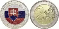 Eslovaquia 2 Euros - 10 years EMU - Colorised - 2009 - Bimetallic