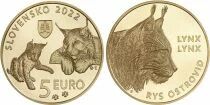 Eslovaquia 5 Euros SLOVAKIA 2022 - The lynx