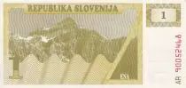 Eslovenia 1 Tolar - Mountain - 1990 - Serial AR - UNC - P.1