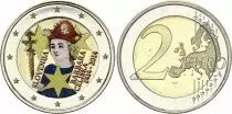 Eslovenia 2 Euros - Barbara Celiska - Colorised - 2014
