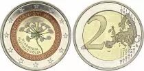 Eslovenia 2 Euros - Ljubljana Botanical Garden - Colorised - 2010