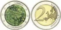 Eslovenia 2 Euros - Ljubljana Botanical Garden - Colorised - 2010