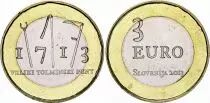 Eslovenia 3 Euros - 300 years of the Tolmin rise up - 2013 - Bimetalic