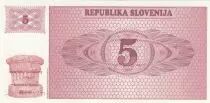 Eslovenia 5 Tolar - Mountain - 1990 - Serial AL