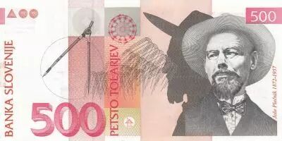 Eslovenia 500 Tolarjev - J. Plecnik - University of Ljubljana - 1992 - CB Series