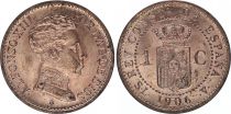 Espagne 1 centimo - Alfonso XIII  -1906 - SPL
