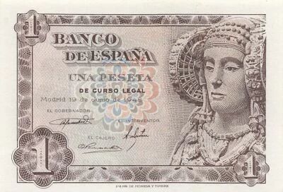 Espagne 1 Peseta - Dame d\'Elche - 1948 - P.135