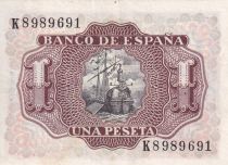 Espagne 1 Peseta - Marqués de Santa Cruz - 1953 - P.144