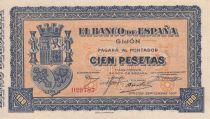 Espagne 100 Pesetas - Armoiries - Agriculture - 1937 - P.S580