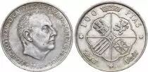Espagne 100 Pesetas - Général Franco - 1966 (66) - Argent