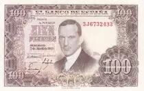 Espagne 100 Pesetas - J.R. de Torres -  1953 - S&eacute;rie 3J