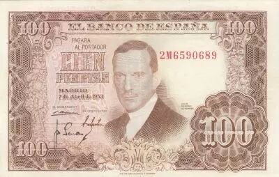 Espagne 100 Pesetas - J.R. de Torres - 07-04-1953 - S�rie 2M