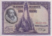 Espagne 100 Pesetas - M. De Cervantes - 1928 - P.76