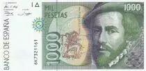 Espagne 1000 Pesetas - Hernan Cortes - 1992 - S&eacute;rie 6K