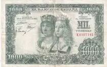 Espagne 1000 Pesetas 1957 - Rois catholiques - S&eacute;rie E