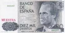 Espagne 10000 Pesetas - Juan Carlos - Prince Felipe - Spécimen - 1985
