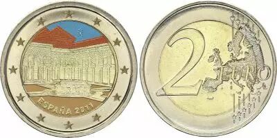 Espagne 2 Euros - Alhambra de Grenade - Coloris�e - 2011