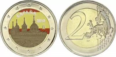 Espagne 2 Euros - Escurial - Coloris�e - 2013
