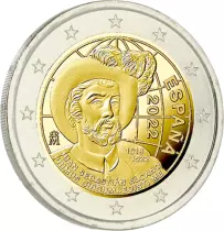 Espagne 2 Euros Comm&eacute;mo. BE Espagne 2022 - 500 ans du premier tour du monde &agrave; la voile
