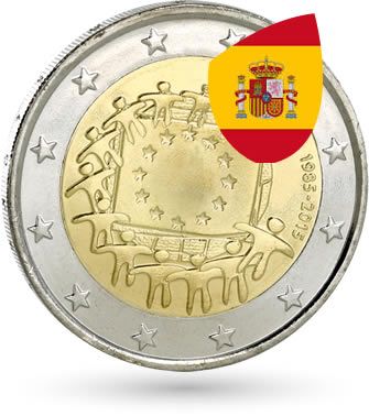 Espagne 2 Euros Commmo. Espagne 2015 - 30 ans du drapeau europen