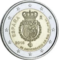 Espagne 2 Euros Commémo. Espagne 2018 - 50 ans ROI FELIPE VI